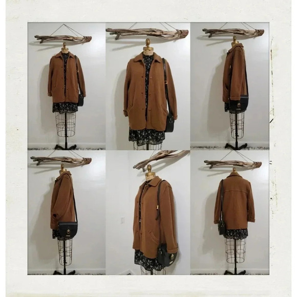 Jones New York | Tan Brown Wool Country Southwestern Preppy  Small Jacket - Picture 5 of 7